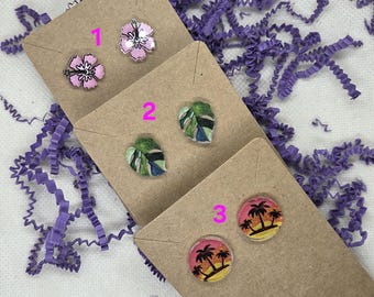 Tropical vibes stud earrings