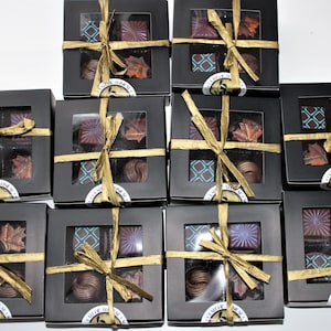 Cadeau d'entreprise, de groupe, d'équipe, de clients, cadeaux de mariage 10 boîtes de 4 chocolats au goût d'alcool véritable, obtenez une boîte gratuite ! :)
