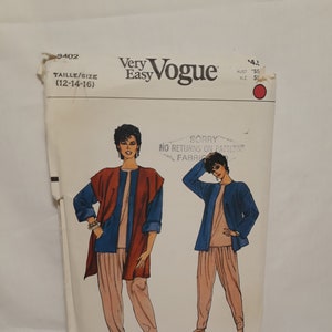 Vest and Pants Sewing Pattern 2585 Factory Folded Uncut Bill Blass 1980/'s Vintage Men/'s Jacket
