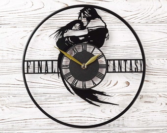 Horloge Final Fantasy 8, Final Fantasy VIII, ffviii, ff8, décor cadeau Squall Leonhart, horloge murale