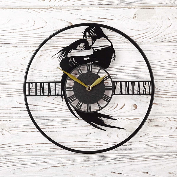 Horloge Final Fantasy 8, Final Fantasy VIII, ffviii, ff8, décor cadeau Squall Leonhart, horloge murale