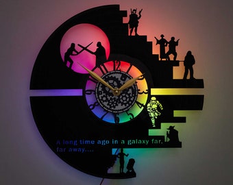 Orologio di Star Wars, Regalo di Star Wars per uomini, Regali di Star Wars per uomini, Regali per lui, Regalo uomo, Arte della parete di Star Wars, Festa del papà di Star Wars