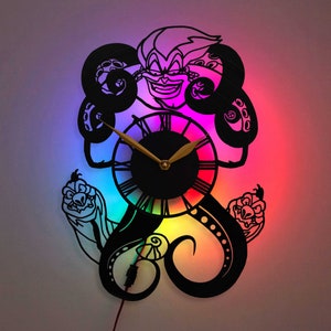Reloj de Úrsula, decoración de Úrsula, La Sirenita, regalo de Úrsula
