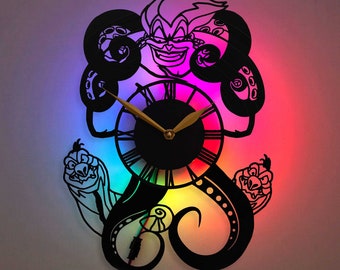 Ursula Clock Ursula Decor Little Mermaid Ursula Gift Wall Clock