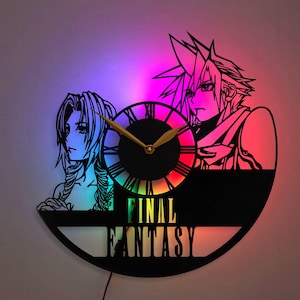 Final Fantasy 7 Clock, Final Fantasy Clock, Final Fantasy vii, ff7 clock, Final Fantasy 7 merchandise, Aerith
