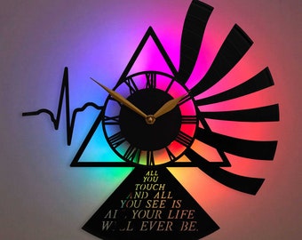 Reloj Pink Floyd, Regalo Pink Floyd, Reloj de pared Pink Floyd