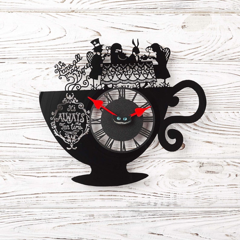 Alice in Wonderland Clock, Alice in Wonderland Gifts, Alice in Wonderland Wall Clock, Alice Clock image 3