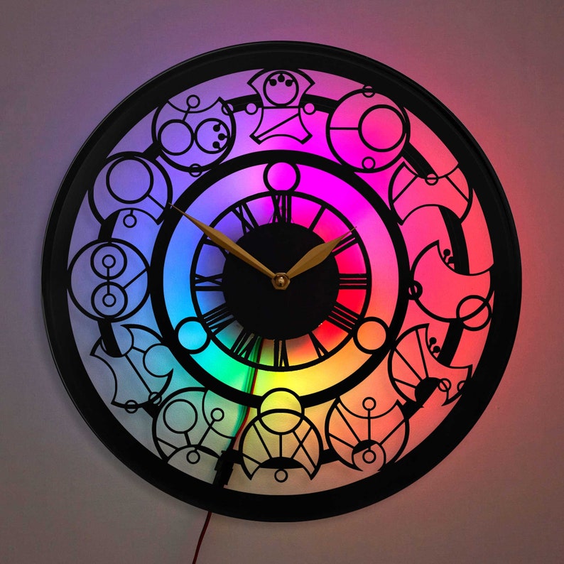 Dr Who Clock, Doctor Who Clock, Doctor Who Gifts, Doctor Who Decor, Gallifreyan Clock Yes