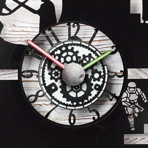 Orologio di Star Wars, Regalo di Star Wars per uomini, Regali di Star Wars per uomini, Regali per lui, Regalo uomo, Arte della parete di Star Wars, Festa del papà di Star Wars immagine 6