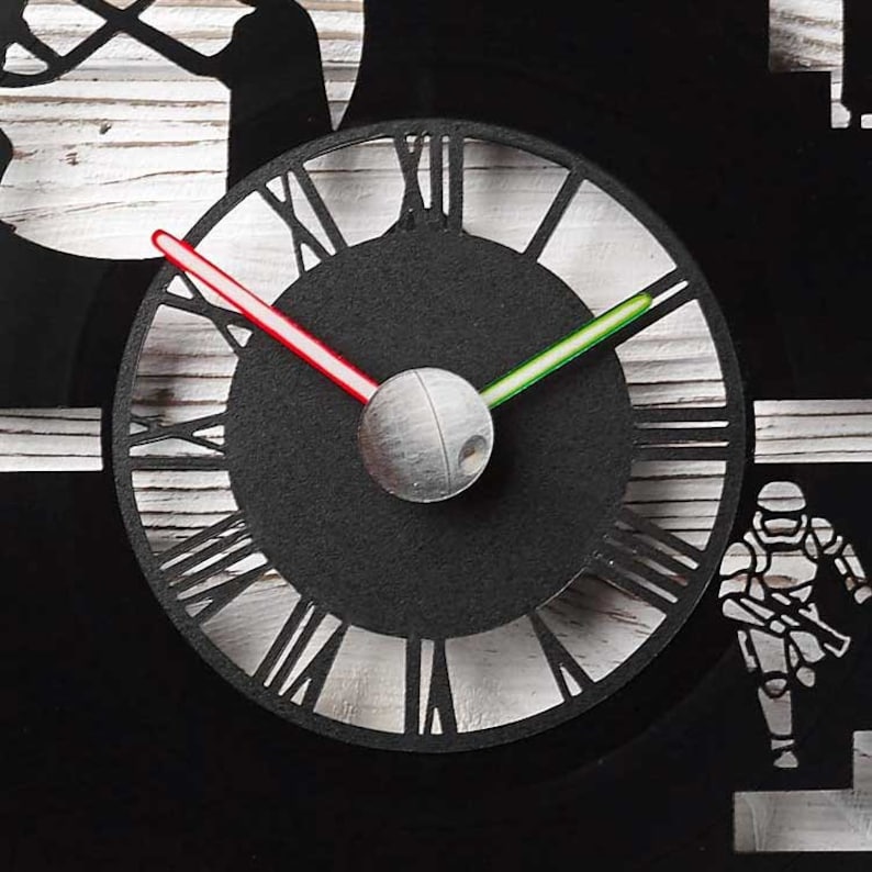 Orologio di Star Wars, Regalo di Star Wars per uomini, Regali di Star Wars per uomini, Regali per lui, Regalo uomo, Arte della parete di Star Wars, Festa del papà di Star Wars immagine 5