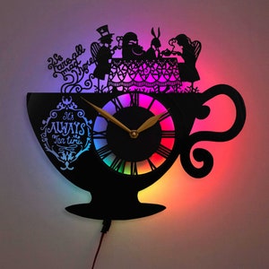 Alice in Wonderland Clock, Alice in Wonderland Gifts, Alice in Wonderland Wall Clock, Alice Clock image 1