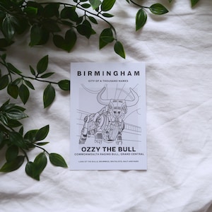 Ozzy the Bull A6 Postkarte | Birmingham Designs | Stadt der Tausend Namen Kollektion