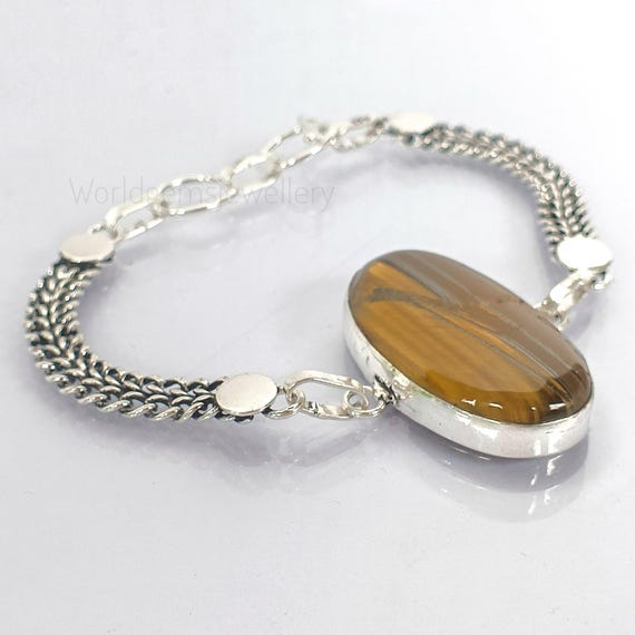SILVER925 TIGER EYE BRACELET/シルバー/ブレスレット Tiger Eyes Silver Bracelet 925 Sterling Silver Bracelet