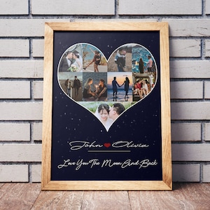 Heart photo collage, Custom photo collage, Wedding Photo Collage, Wedding Anniversary Gift, Personalized Wedding Photo, Photo Collage Heart