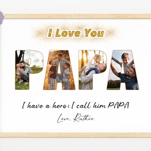 Papa Collage, Papa Collage, Papa Geburtstag Geschenk, Papa Foto Geschenk, Papa Foto Poster, Custom Papa Portrait, Custom Foto Collage, Custom Papa