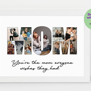 Mama Fotocollage Geschenk, Personalisiertes Geschenk für Mama, Personalisiertes Geschenk zum Muttertag, Personalisiertes Fotocollage Geschenk, Digitaldruck, Mama FotoCollage