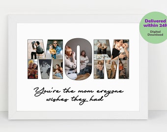 MOM photo collage Gift, Personalized gift for Mom, Custom Mother's day gift, Custom photo collage gift, Digital Print, Mommy photo Collage