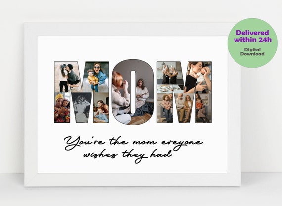 MOM photo collage Gift, Personalized gift for Mom, Custom Mother's day gift, Custom photo collage gift, Digital Print, Mommy photo Collage