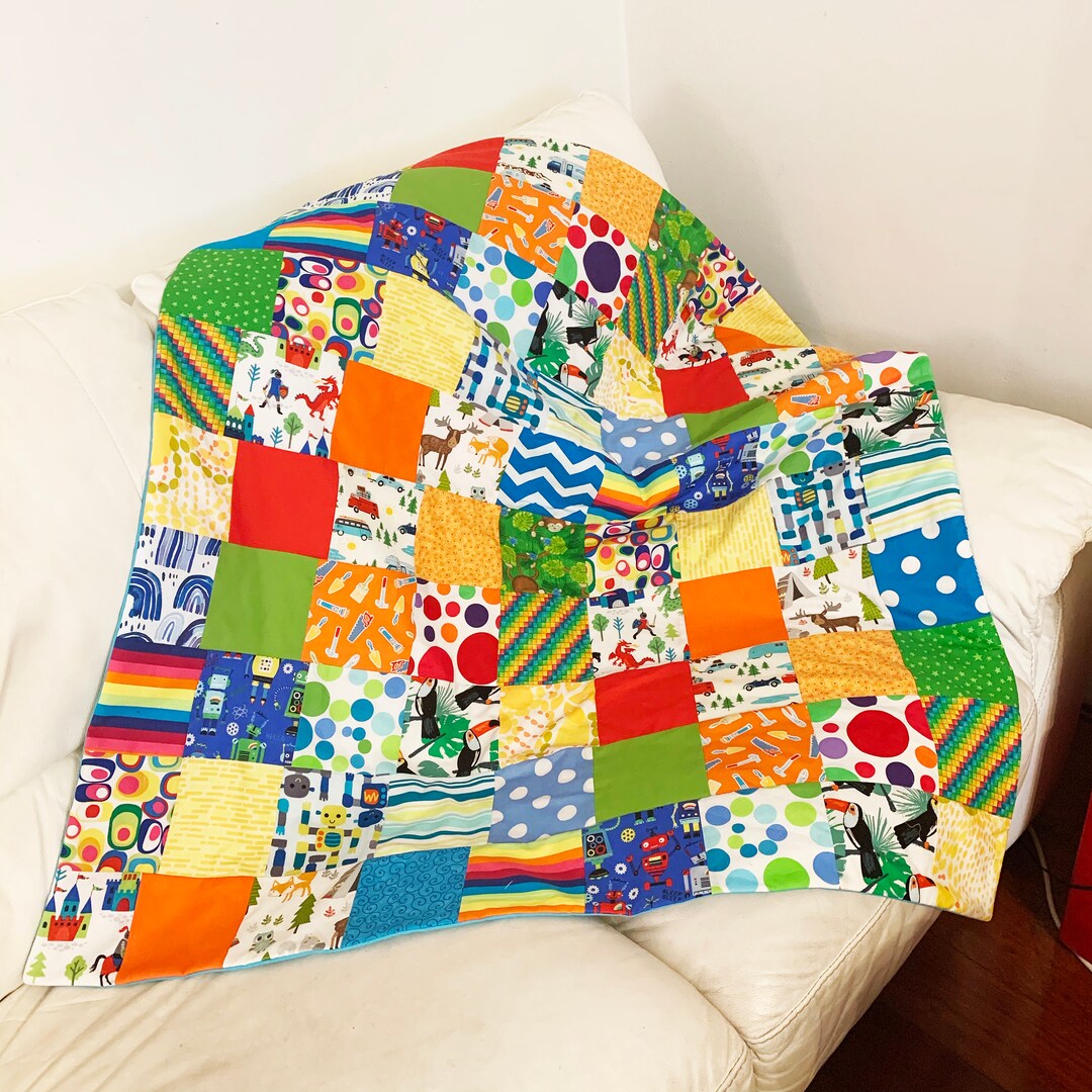 Baby Boy Cot Quilt Etsy