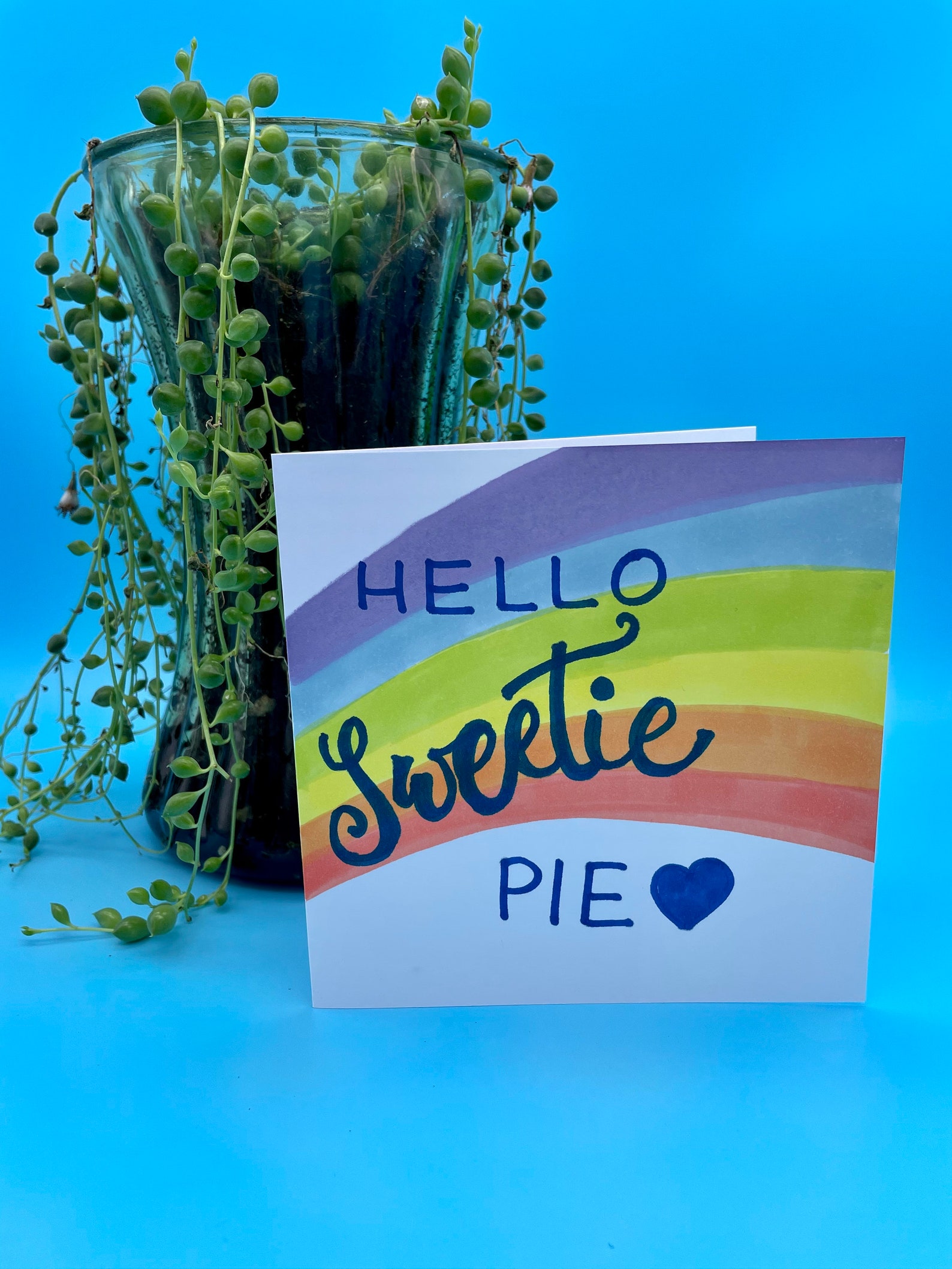 Hello sweetie pie handmade card Etsy