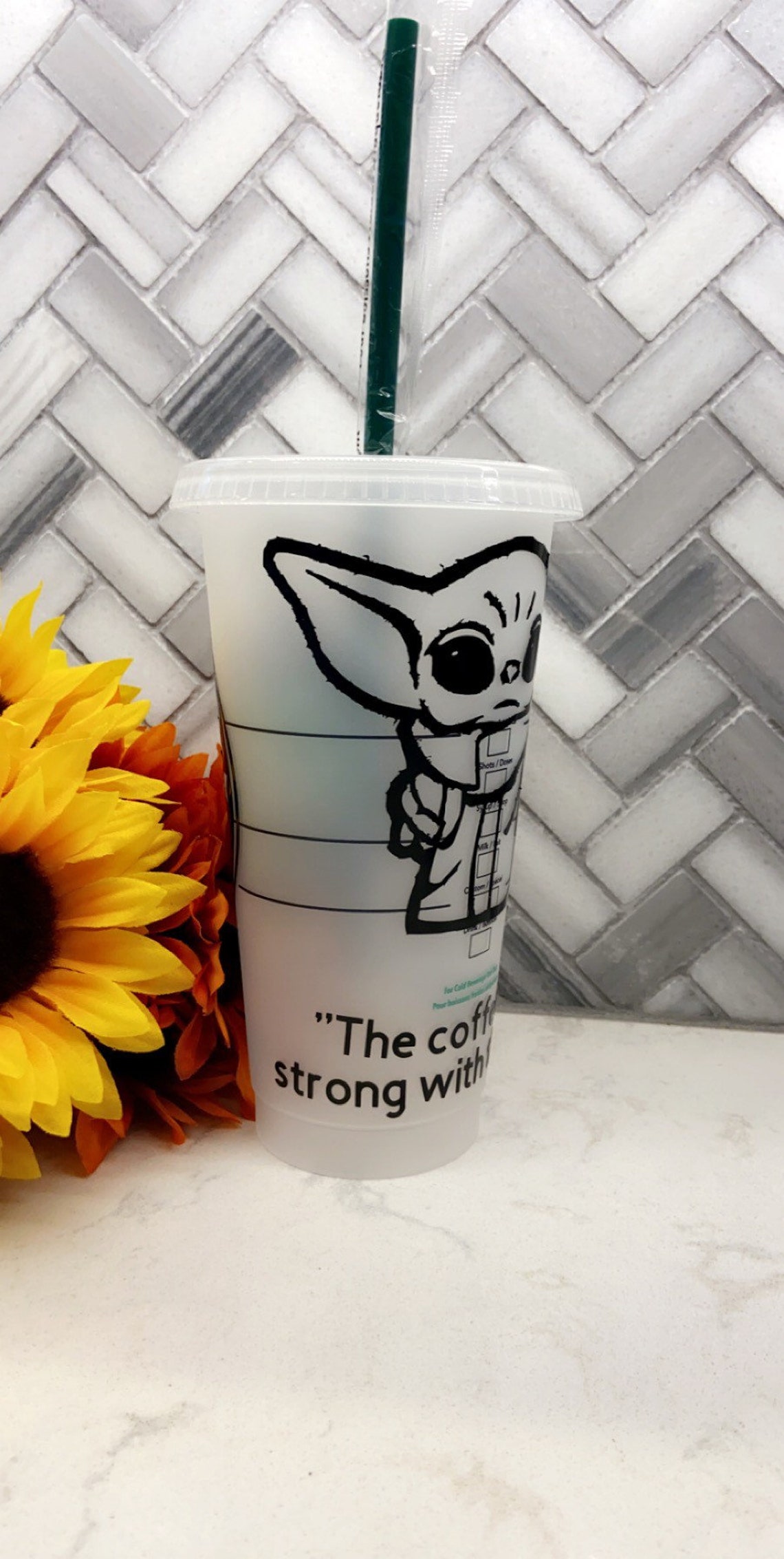Personalized Baby Yoda Starwars Cup Etsy