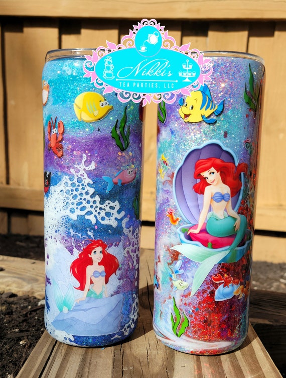 Princess. Mermaid. Inspired Tumbler, Birthday Gift. Kids Cups 