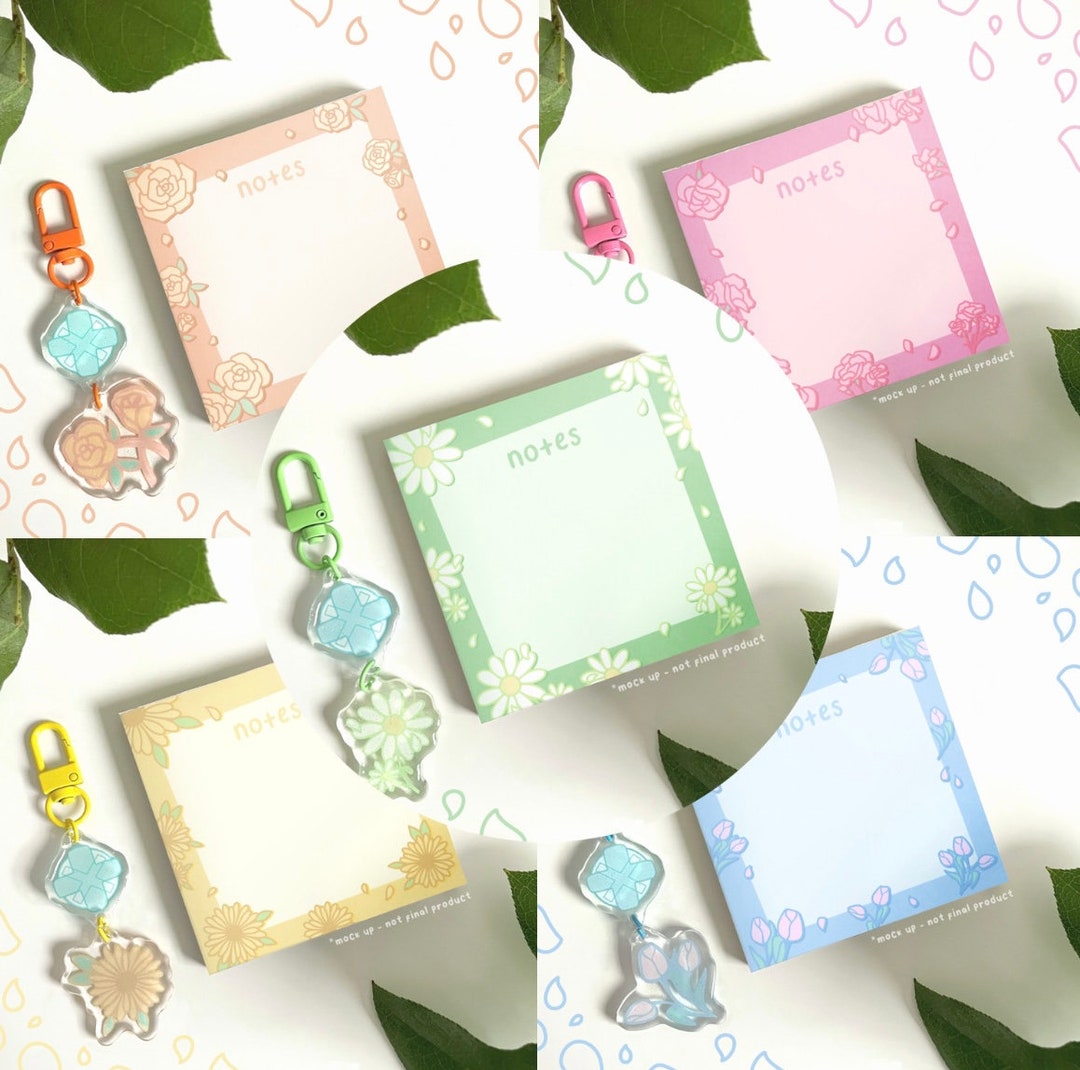 MOA Anniversary Member Debut Flower Memo Pads Colourful Etsy