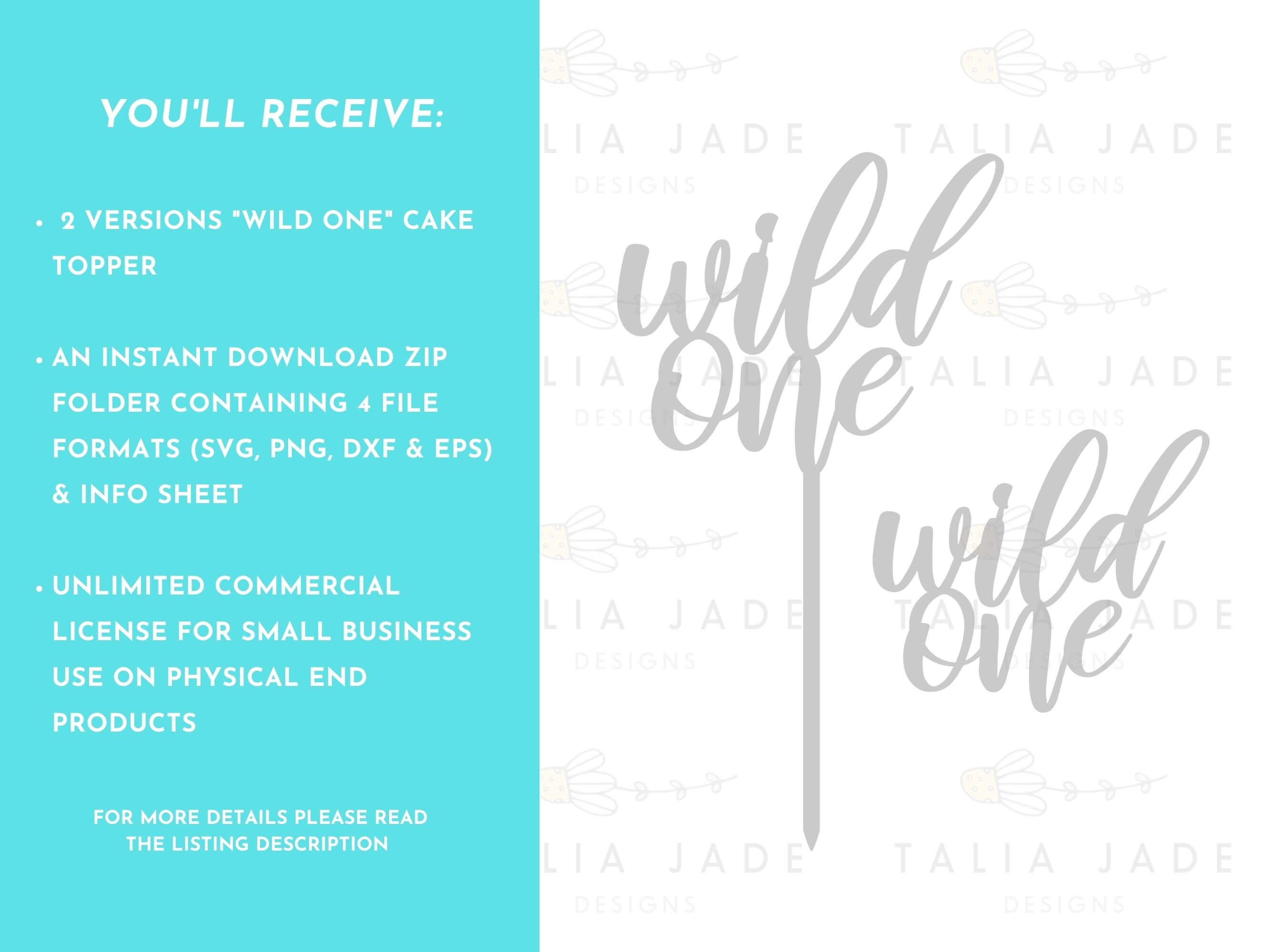 Wild One Cake Topper, First Birthday Cake Decor, Safari Jungle Theme ...