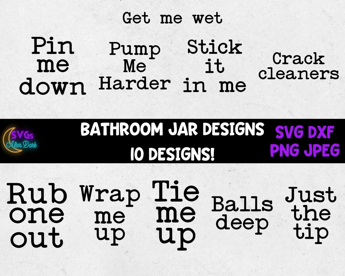 Funny Bathroom Jar SVG Bundle Adult Humor SVG Funny Etsy