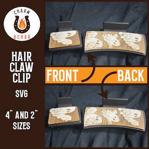Ghosts Hair Claw Clip Laser File - Halloween Hair Clip Laser File - Glowforge Hair Clip SVG