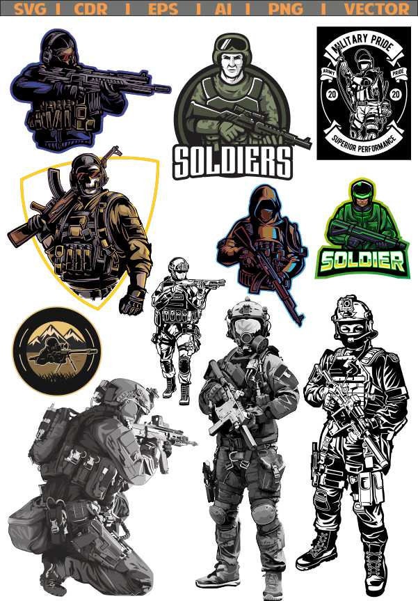 Download Military People Svg Bundle Set Svg Design Bundle Cdr Dxf | Etsy