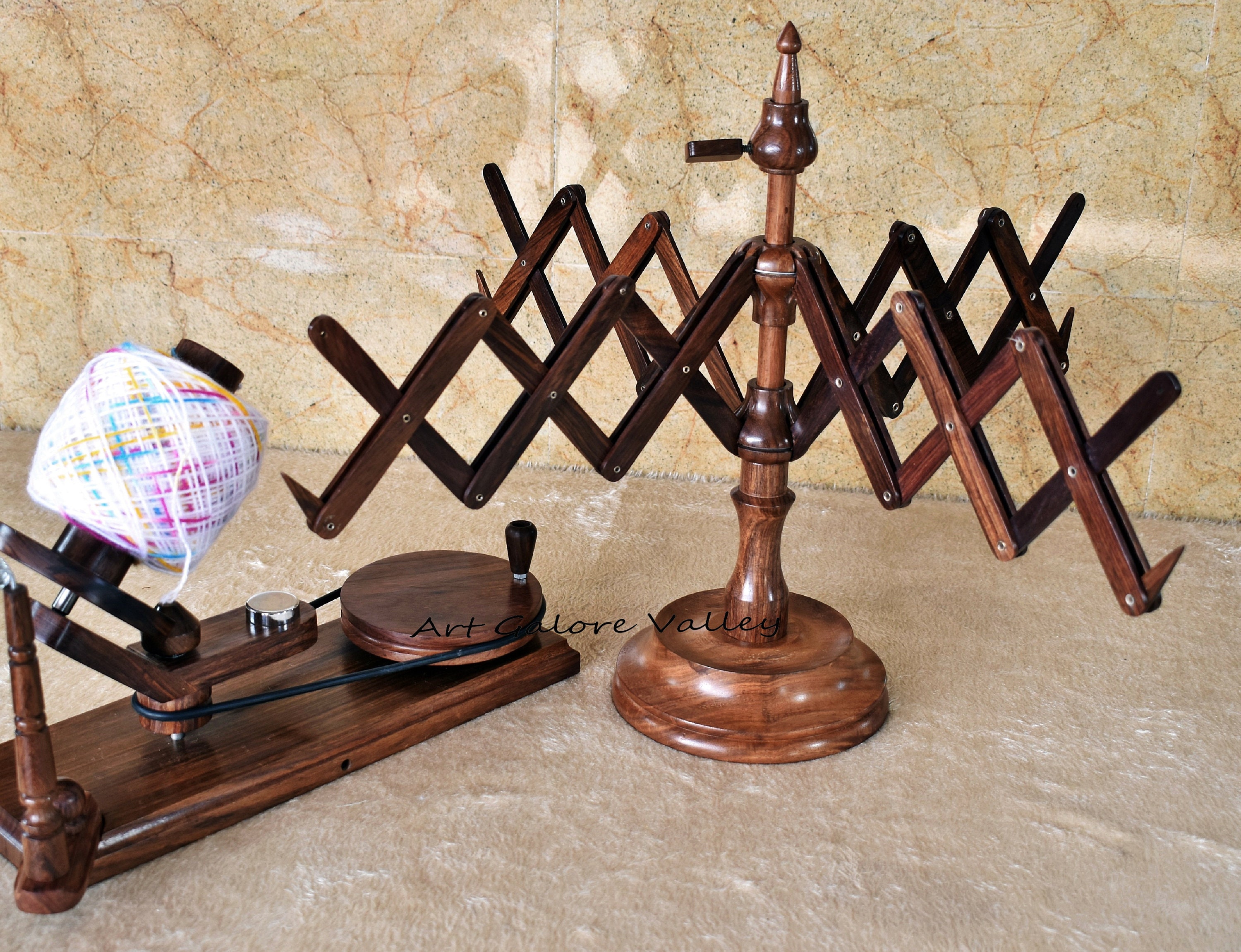 Wooden Table Top Yarn Swift Handmade Large Yarn Swift Etsy