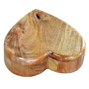 Herzförmige Urne aus Holz für die menschliche Asche | Biologisch abbaubare Urne aus Holz für Haustierasche und menschliche Asche, Andenken-Herzform-Urne.