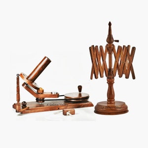 Wooden Yarn Winder Table Top Umbrella Swift Wooden Yarn Bowl for Knitting & Crocheting Center Pull Yarn Ball Swift Christmas Gift