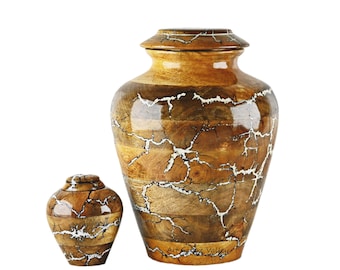 Cremation Urn for Human Ashes Keepsake Jar For Adult Person - Handmade Wooden Jar Urns For Human Mini Keepsake Jar For Pets Memorial