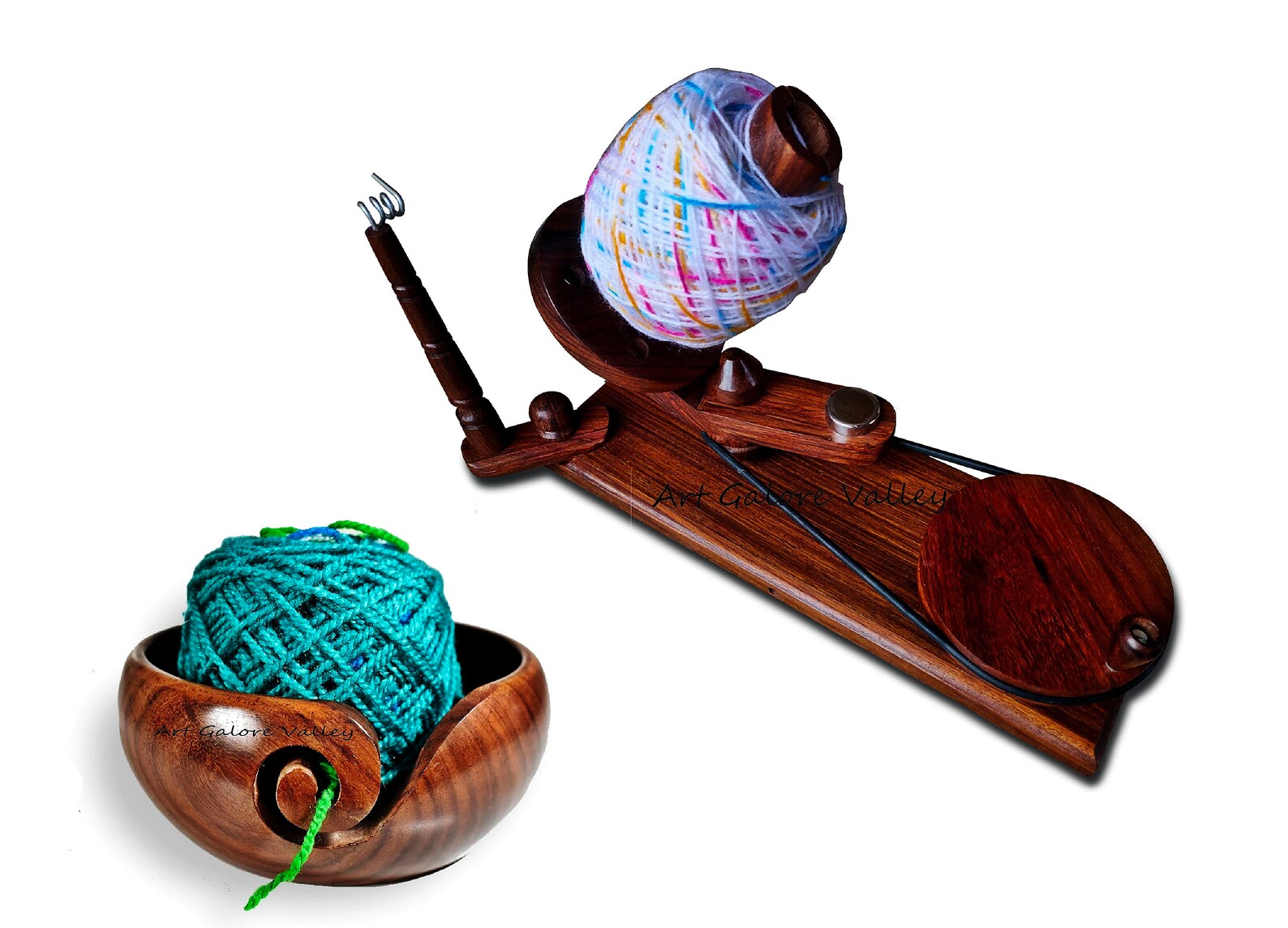 Premium Wood YARN WINDER and Yarn BOWL for Knitting & Etsy