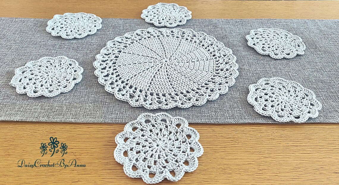 Handmade Napkins Crochet Napkins Table Decor Set of Napkins Etsy Norway