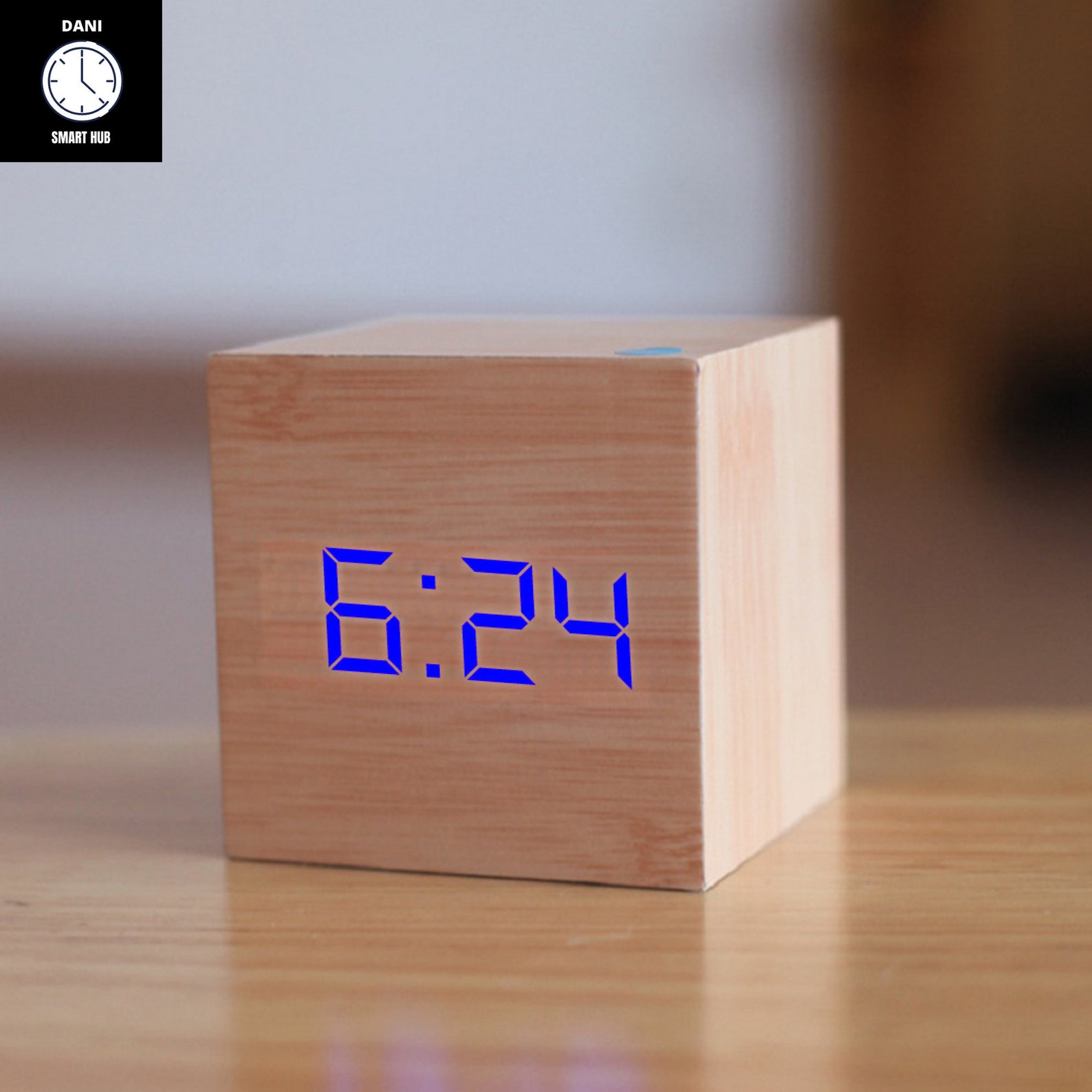New Digital Wooden LED Alarm Clock Wood Retro Glow Clock Etsy