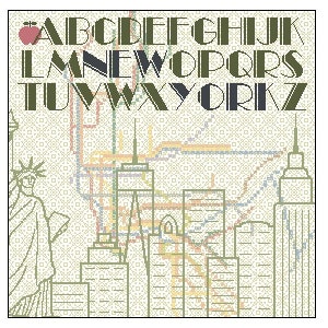 NYC Sampler Cross Stitch Pattern