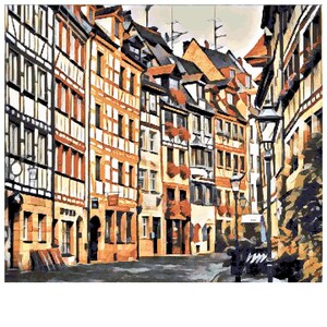Nürnberg Altstadt/Nuremberg Old City (Weißgerbergasse) Cross Stitch Pattern