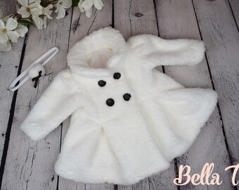 baby girl white winter coat