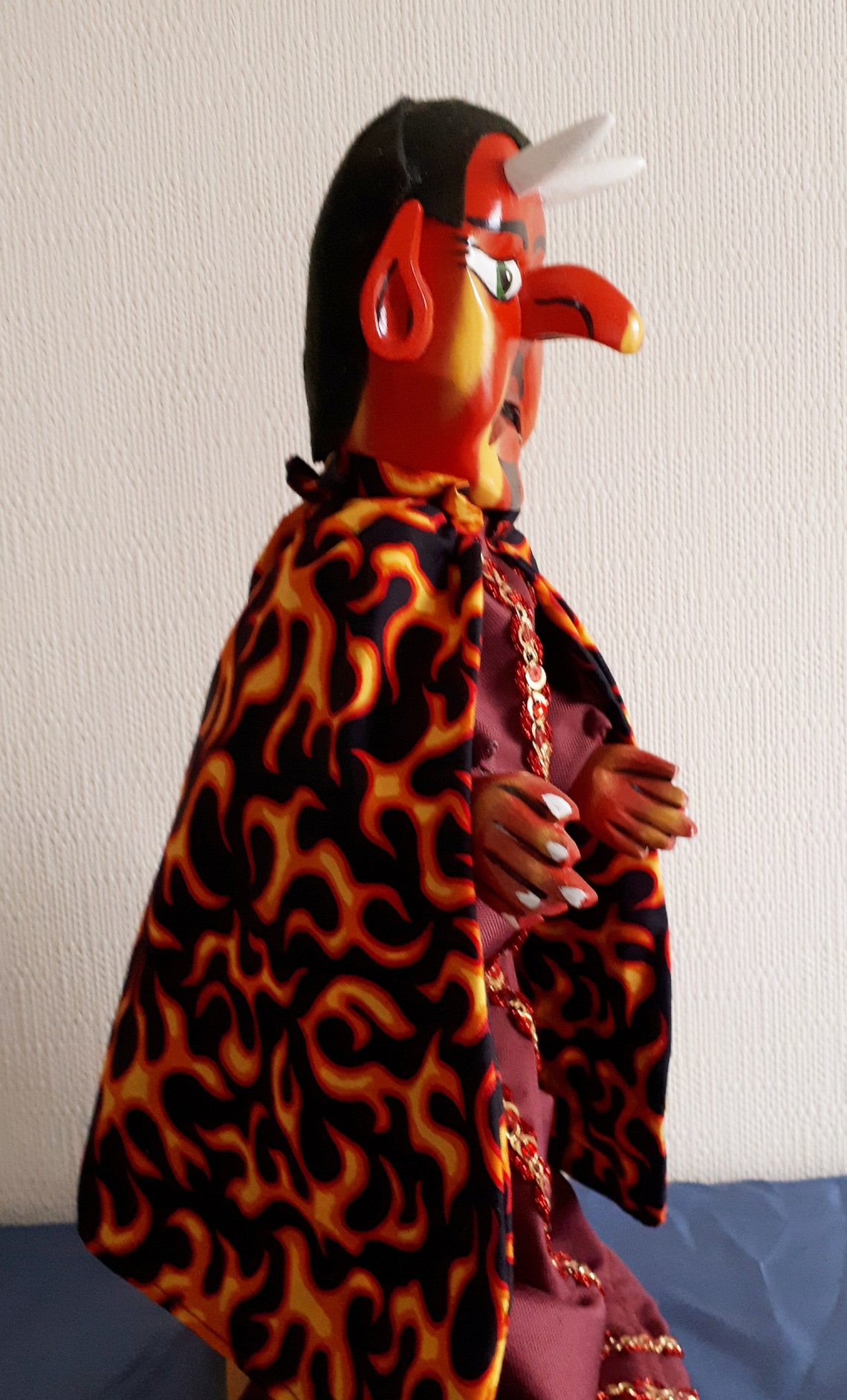 vintage devil hand puppet