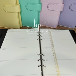 Personalised Weekly Planner / Organiser A5 / Planner Refill / Diary image 2