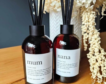 Mother's Day Diffuser, Premium Reed Diffuser, 200ml Amber Boston Diffuser, Definition Diffuser, Mum, Nana, Bestie, Relax