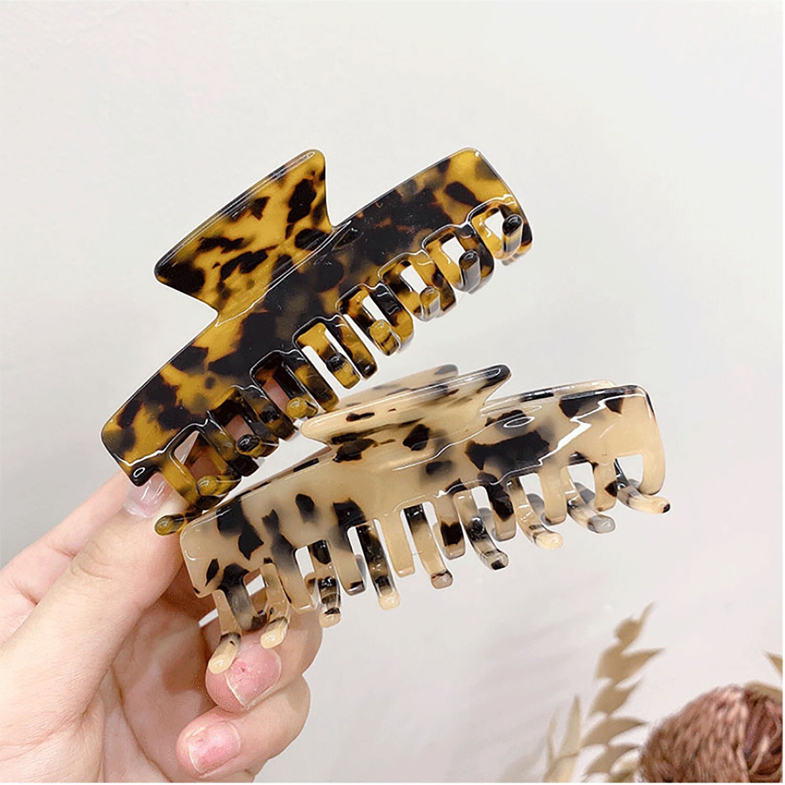 Tortoise Claw French Retro Hair Claws Simple And Elegant Hair Etsy