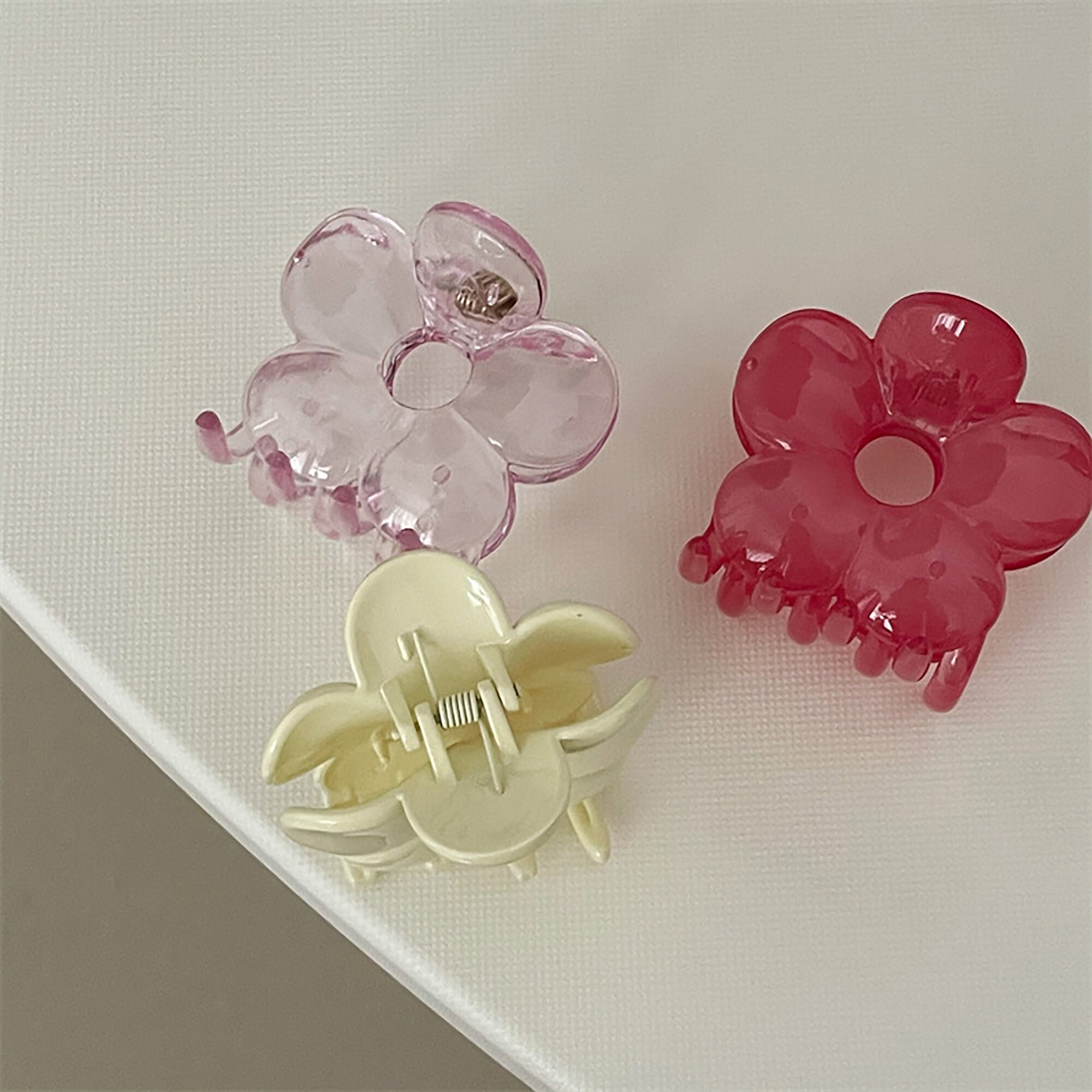Acrylic Flower Hair Claw Clips Elegant Trendy Hair Claw For Etsy