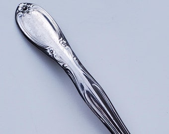 Superior International Silver Co Stainless Chapel Hill Pattern - Gravy Ladle - Glossy Finish - Floral Design With Scroll Work On Handle - 6"