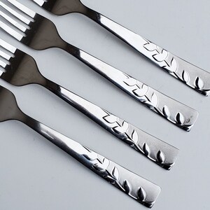 Satin 7 1/8" ELKINGTON Cutlery Pattern BOSTON Fish Fork / Forks 