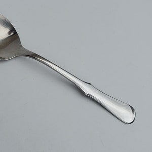 Gorham Stainless Cambridge Pattern Large Serving Spoon - Satin Finish - Fiddle Style Handle Design - 8.625&quot;