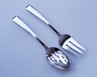 Gorham Stainless GOLDEN GORHAM SHELL Cold Meat Serving Fork 8